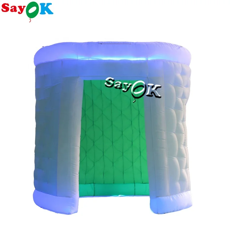 SAYOK-Cabine Photo Gonflable Portable, Toile de Fond, Tente avec Lumières LED pour Spectacle, ix, Décoration de Mariage