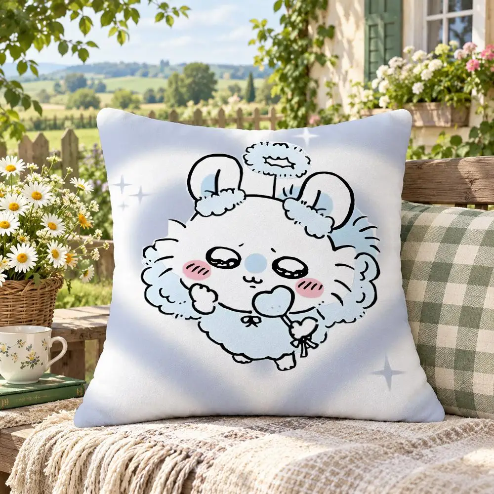Anime M-Momonga Cushion Cover Soft Short Plush Anti-Mite Sofa Bedroom Den Car Dorm Decor Gifts