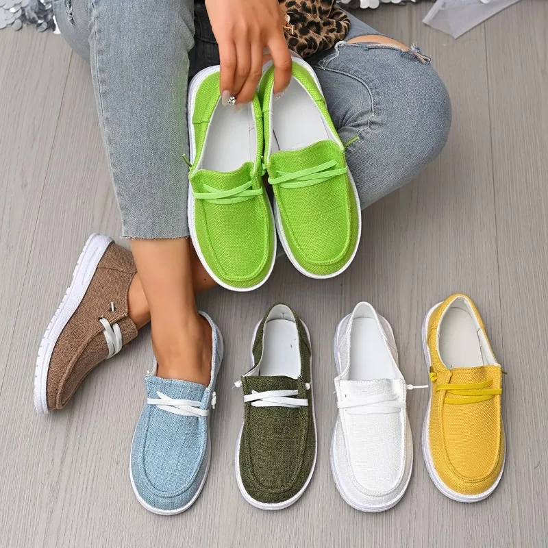 

Comfortable Women Casual Shoes Lightweigh Ladies Canvas Shoes for Men Women Slip-On Fashion Flat Loafers Shoes Zapatos De Mujer