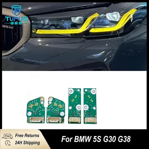 Желтый Светодиодный Модуль ДХО Для BMW 5 Серии G30 G31 G38 LCI F90 M5 2021-2023: Обновление Дневных Ходовых Огней Angel Eye