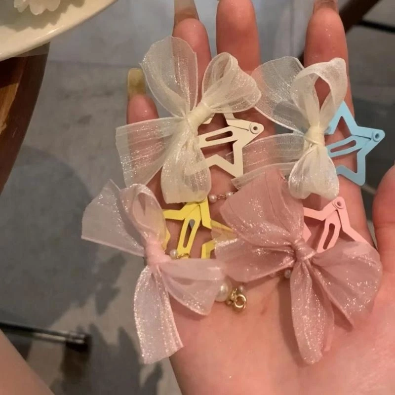 

Y2K Dopamines Hair Clip Bowtie Star Sidepin BBclip Girls Hairpins for Hair 15UB