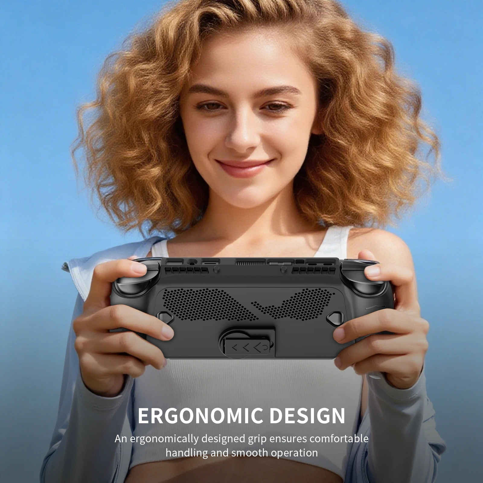 

TPU+ABS Handle Grip Cover for rog xbox ally x Anti-Drop Handheld Game Console Case Anti-Slip Host Shell for rog xbox ally x