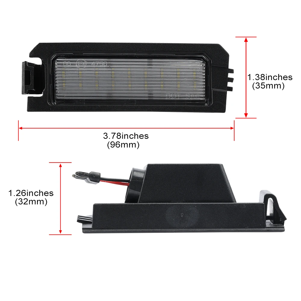 2x Error Free LED License Plate Light Assy Kit For 2022+ Hyundai Elantra N 2018-2020 Elantra GT 2019-2023 Elantra 92501-F6000