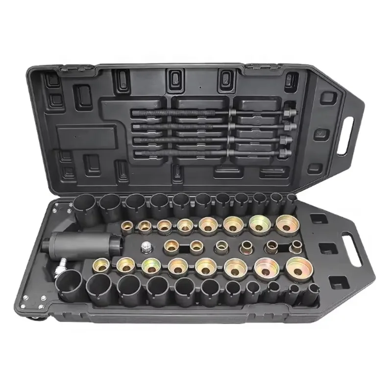 Heavy Duty 18T Hydraulic Bushing/Sleeve Removal Kit 50PCS Adapters for Mercedes Car Steering Bearing Repair Tools