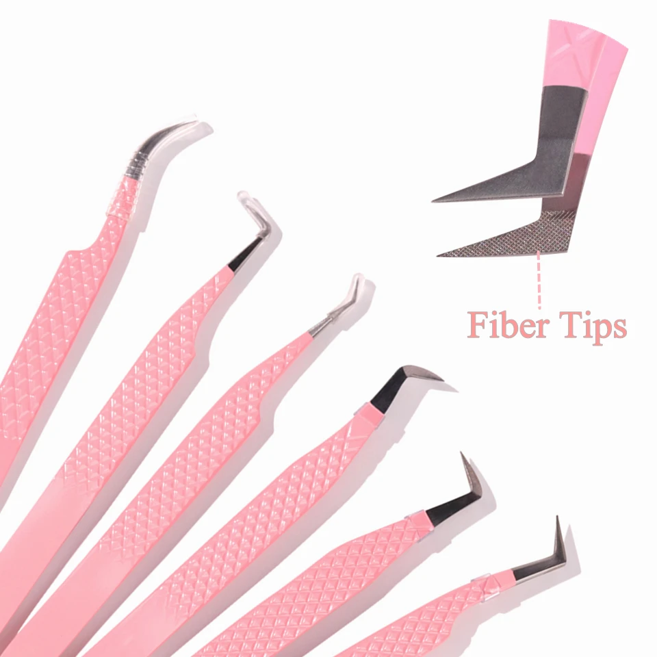 1PC Curved Straight Stainless Steel Eyelashes Extensions Tweezers Eyelash Tweezers Eyebrow Tweezers Holder Professional Makeup