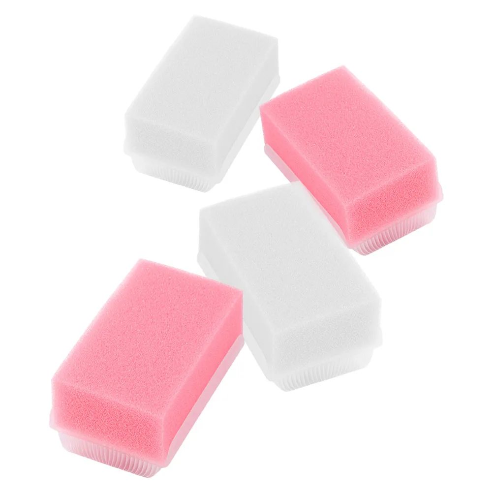 

4 Pcs Sensory Training Device Baby Bath Brush Scrubber Sponges White Pink Newborns Defensiveness Therapy Children Easy Clean
