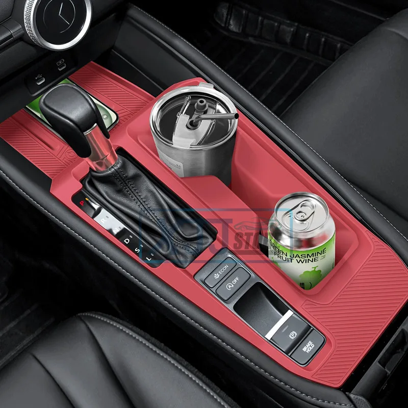 

Подходит для Honda Civic 11-го поколения 2022 2023 2024 2025, крышка центральной панели управления, ящик для хранения, силиконовый коврик для верхней двери с защитой от царапин