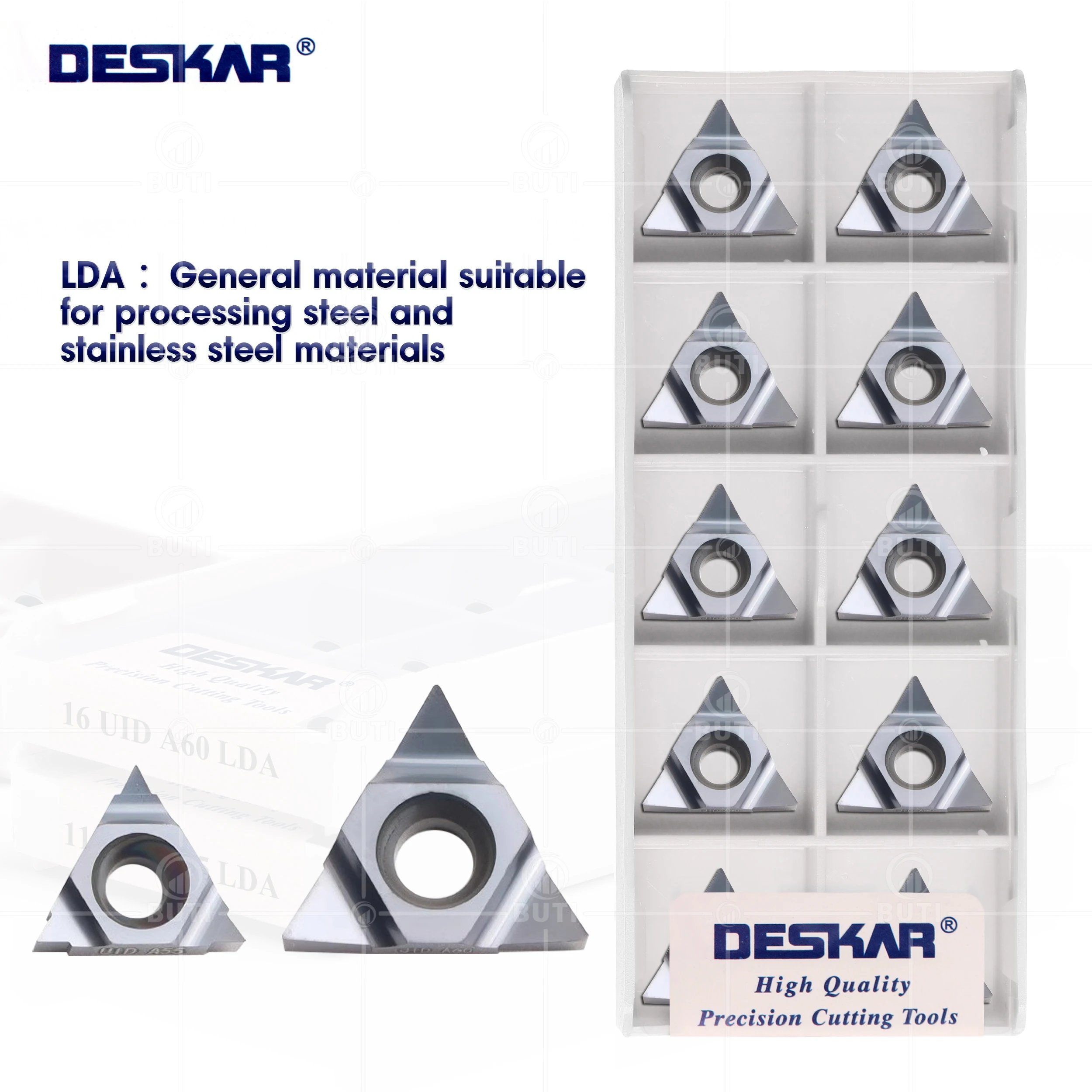 DESKAR 100% Original 11UID 16UID C60 D60 L55 A55 A60 LDA CNC Lathe Cutter Tool Deep Hole Threading Carbide Blade Cutting For P M