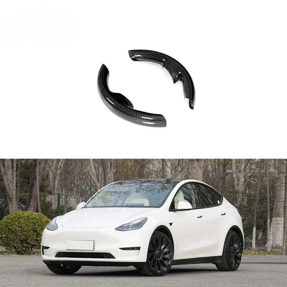 

Dry Carbon Fiber Steering Wheel Covers For Tesl Model