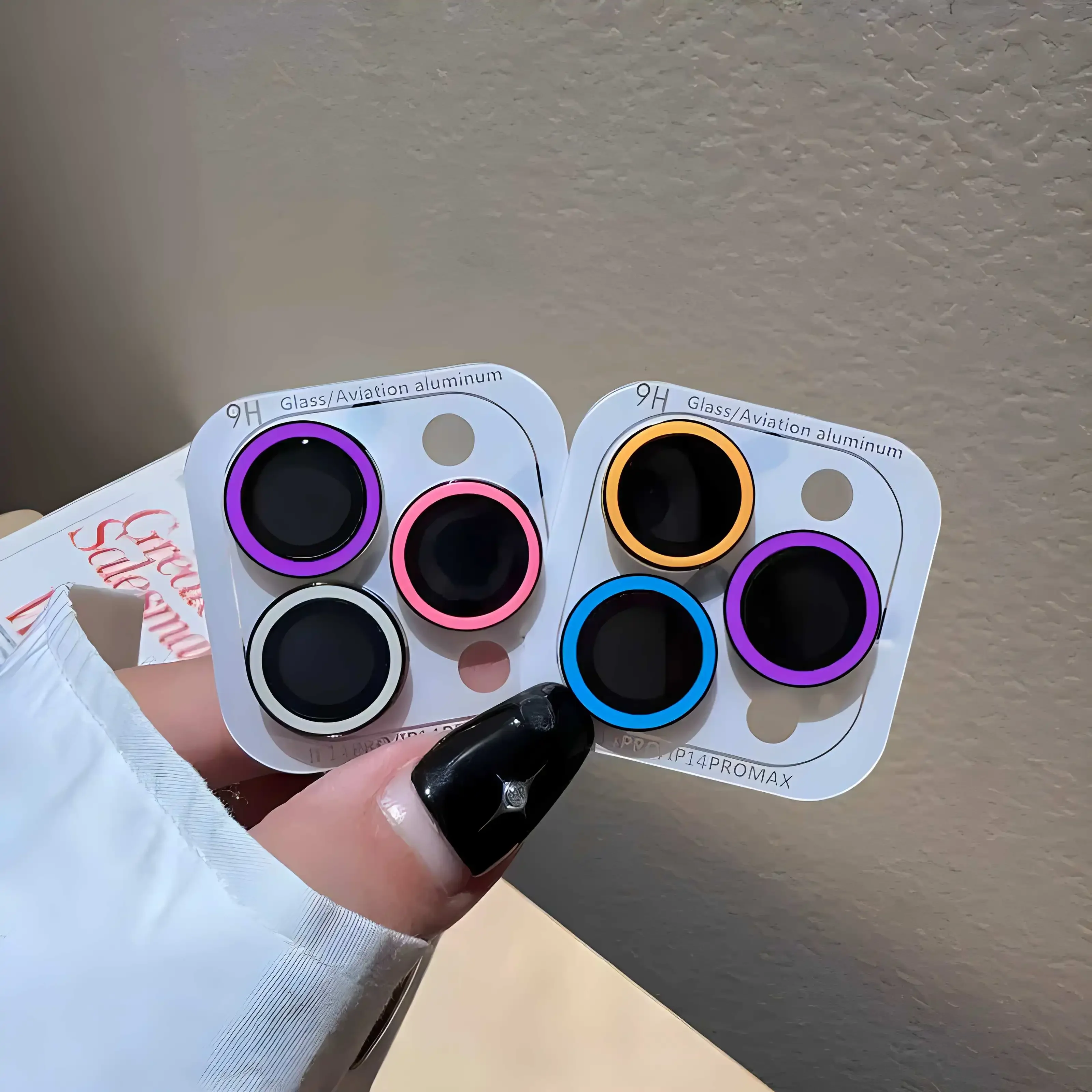 

Светящаяся керамическая защитная пленка для камеры для Iphone 17, 16pro, 11, 12, 13, 14, 15 Pro Max Plus, мини-кольцо для объектива, крышка из закаленного стекла