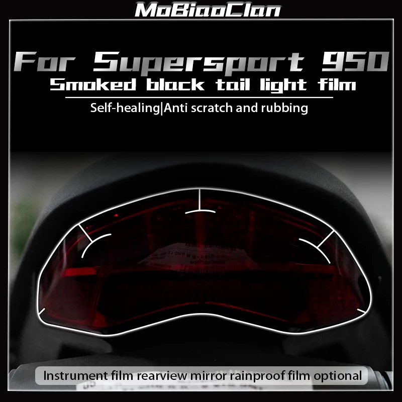 ฟิล์มใสสำหรับ Ducati Supersport ดัดแปลง950ไฟหน้าและไฟท้ายอุปกรณ์เสริมฟิล์มป้องกัน