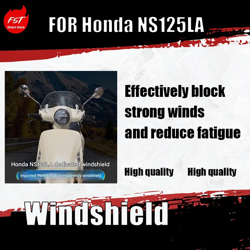 

For New Zhejiang Retro Pedal Honda NS125LA Modified Windscreen Model 25 NS125 Front Windshield Rain Shield