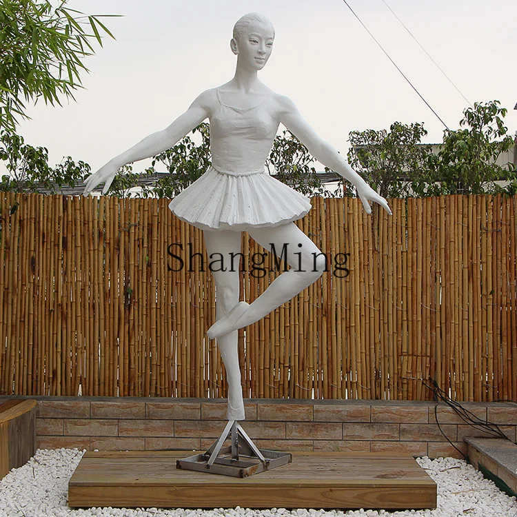 

CL Chinese Ballerina Ornaments Outdoor FRP Large Dancer Sculpture Garden Landscape Dance Training Ornaments