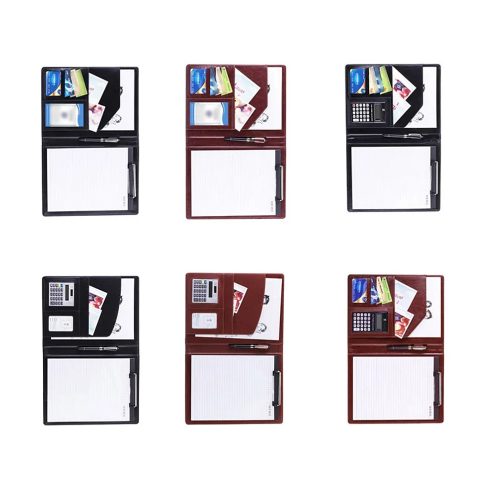 

Simple File Holder Creative Paper Protector Paper Folder PU Document Rack for Home Office School ( Black)