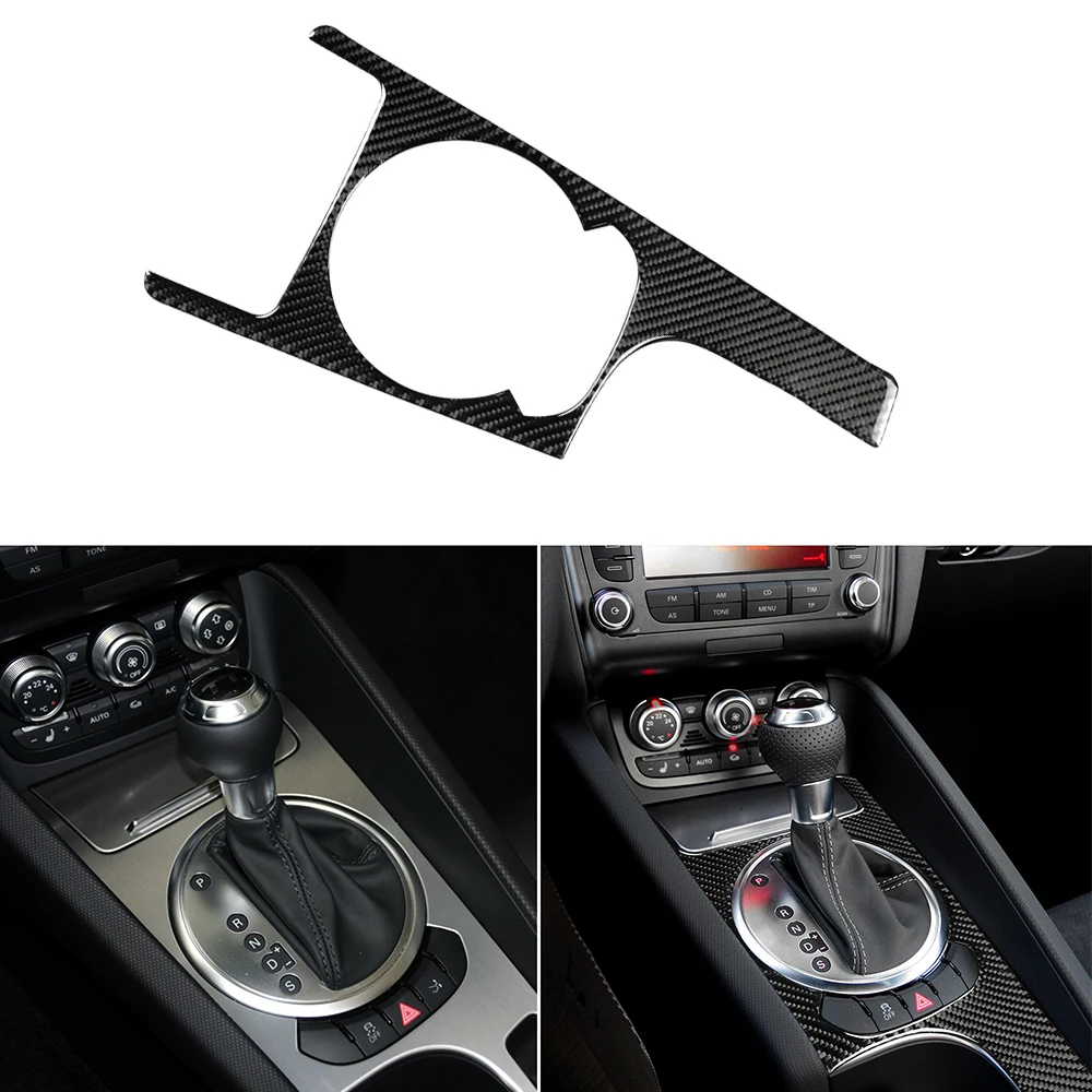 Carbon Fiber Waterproof Protector Durable Decorative Car Panel Cover Gear Shift Sticker For Audi TT 8N 8J MK123 TTRS 2008-2014