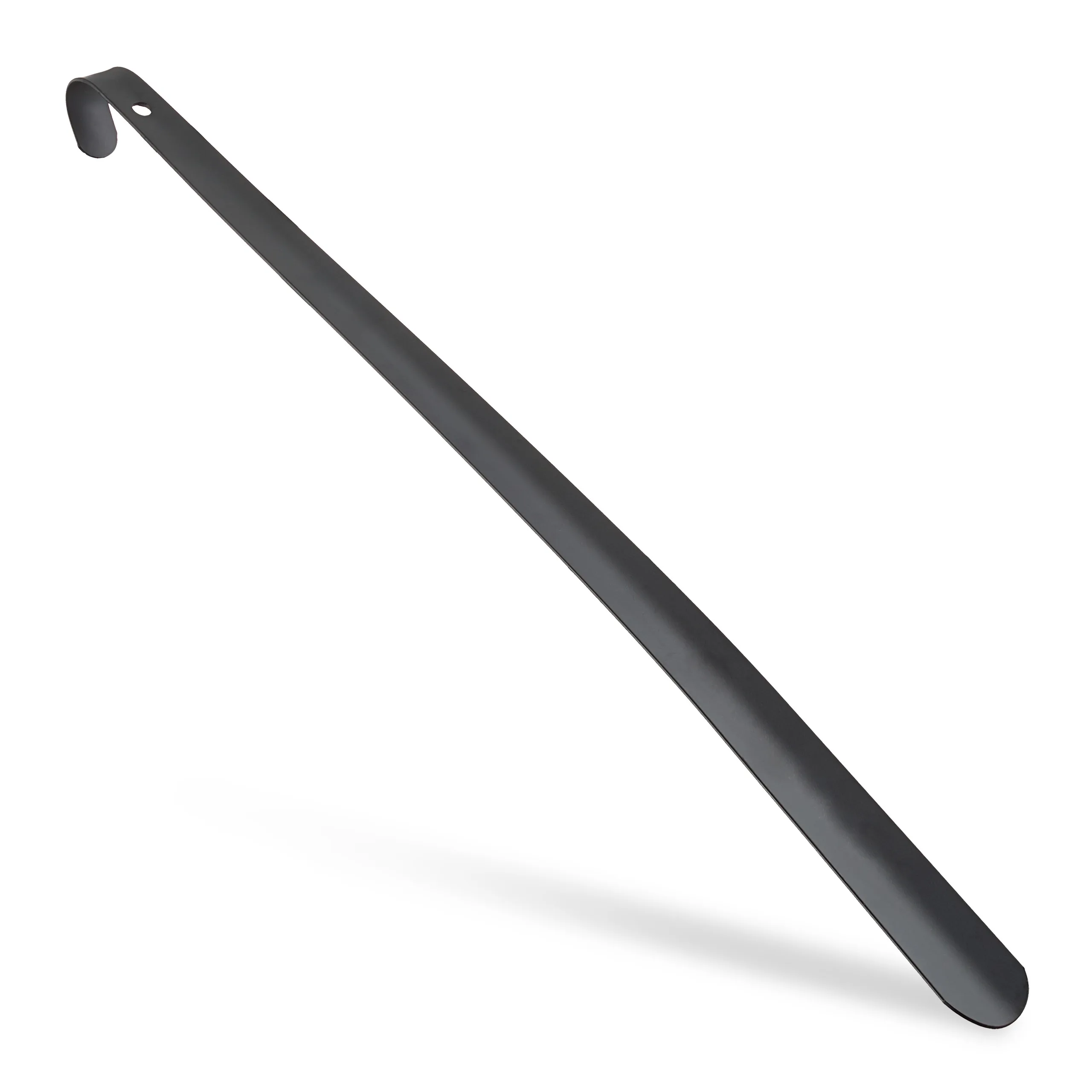 Calzascarpe lungo 60 cm, pratico per indossare e togliere le scarpe, in ferro rivestito, colore nero, robusto, con manico, calzascarpe da appendere, Relaxdays.
