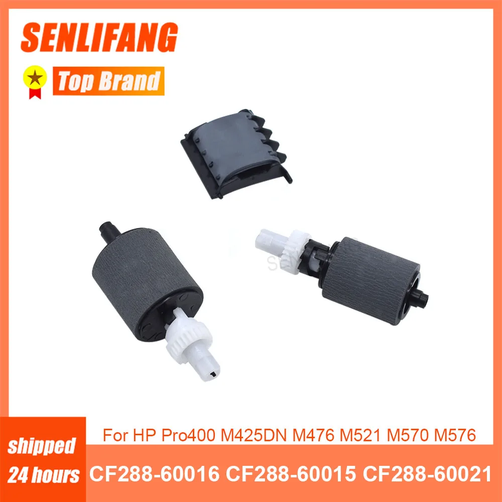 1 SET X CF288-60016 CF288-60015 CF288-60021 ADF Feed Pickup Roller Separation Pad Kit For HP PRO400 M425dn M476 M521 M570 M576