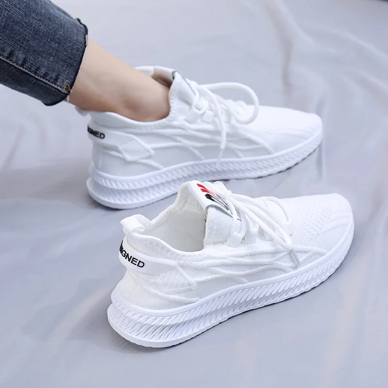 2023 Fashion Spring Women\'s Sports Shoes Mesh Yellow Women\'s Shoes Red Lace-up Black Casual Shoes Breathable