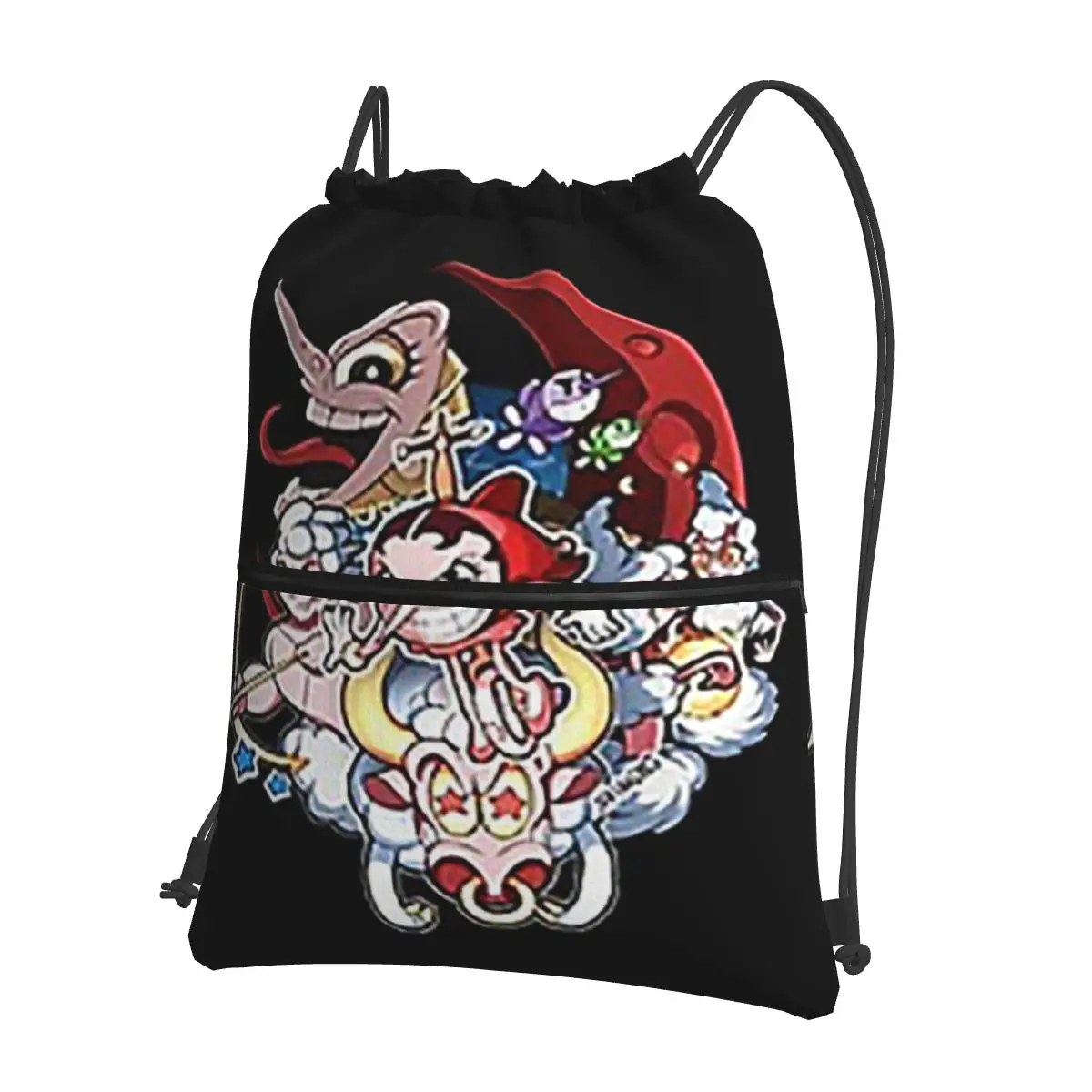 

Портативные рюкзаки Cuphead Hilda Berg, сумка на шнурке, модная сумка на шнурке с карманами, сумки для путешествий, спорта, для мужчин и женщин