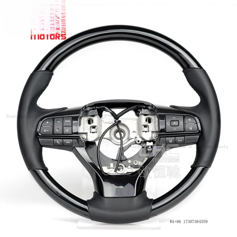 Suitable for LEXUS ES200 rx350 flat leather peach wood steering wheel assembly for car modification