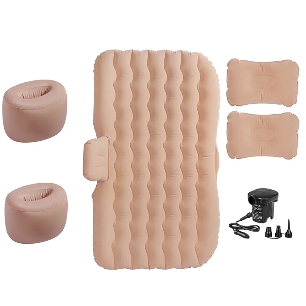 

Comfortable Air Inflatable Car Travel Bed Mat Flocked Sedan Rear Seat Portable Sleeping Pad Inflatable Travel Mattress Road Trip