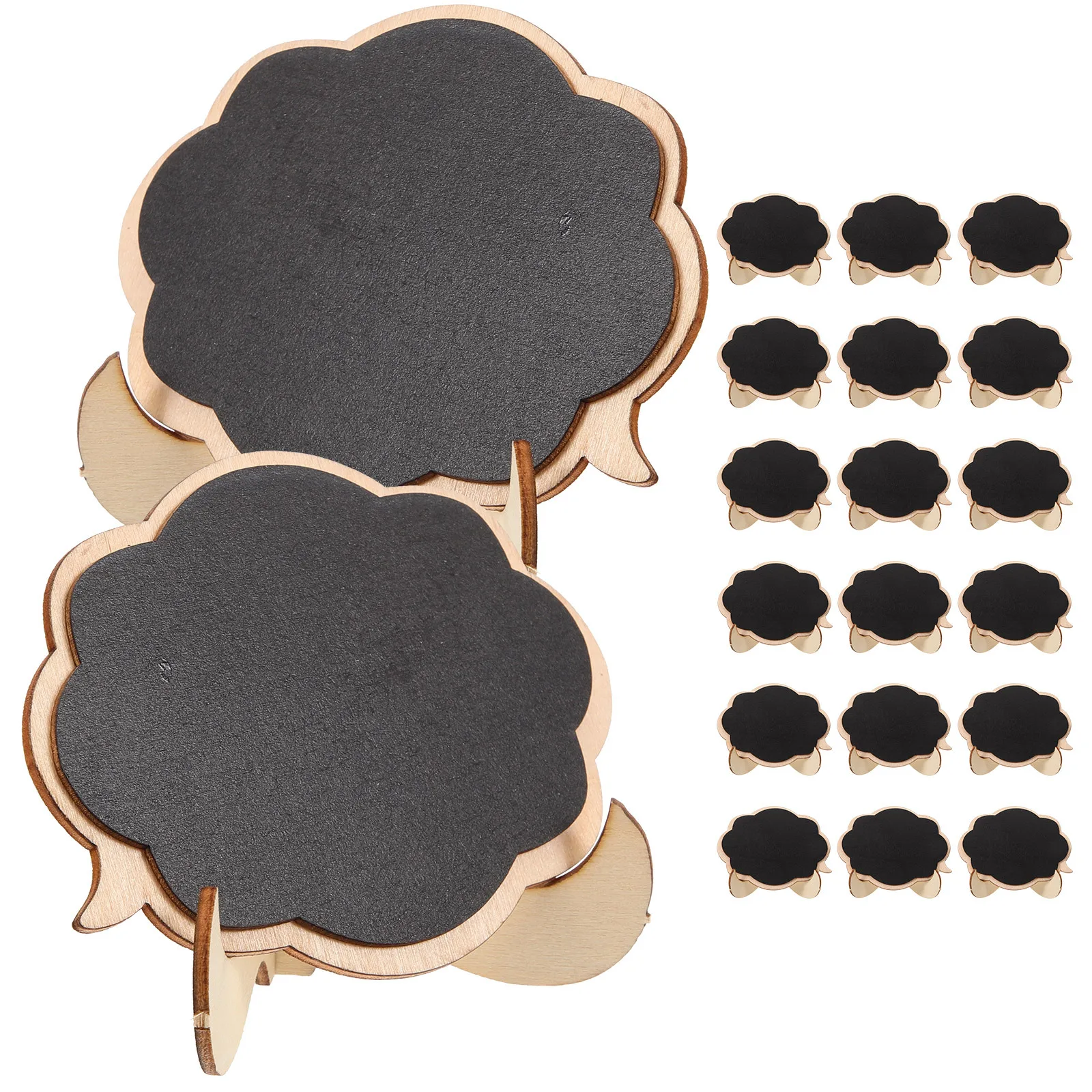 20 قطعة السبورة الصغيرة تسجيل الخشب السبورة الصغيرة لمكتب متجر القائمة تسمية رسالة مجلس المدمجة المحمولة أداة عرض سطح المكتب #4