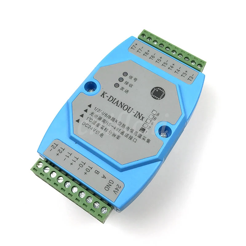 Type K Thermocouple Temperature Acquisition And Measurement Module MODBUS RTU Protocol Photoelectric Isolation 485 Networking
