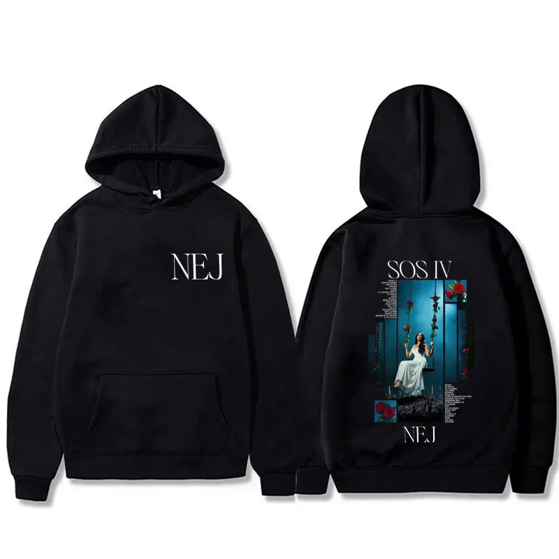 

Rapper NEJ SOS IV Album Graphic Hoodie Men Women Clothing Hip Hop Fashion Pop Music Sweatshirt Male Casual Vintage Cool Hoodies