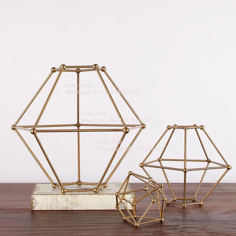 Light Luxury Metal Geometric Bead Dot Thorn Ball Ornament, Living Room Study Wine Cabinet Jewelry