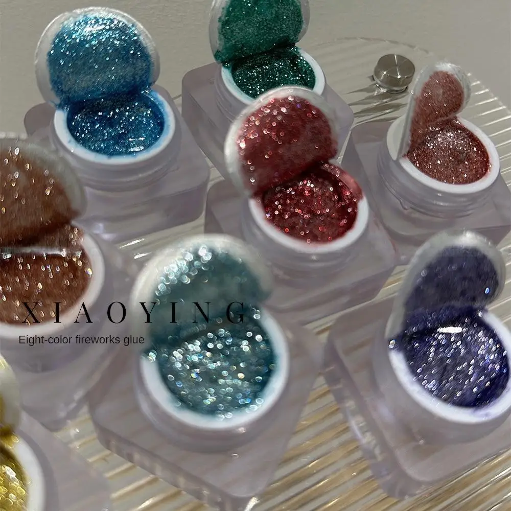 

5/15ml Sparkling Fireworks Reflective Gel Aurora Glitter Colorful Sequins Semi Permanent Soak Off UV Gel Nails Art Varnish 1pc