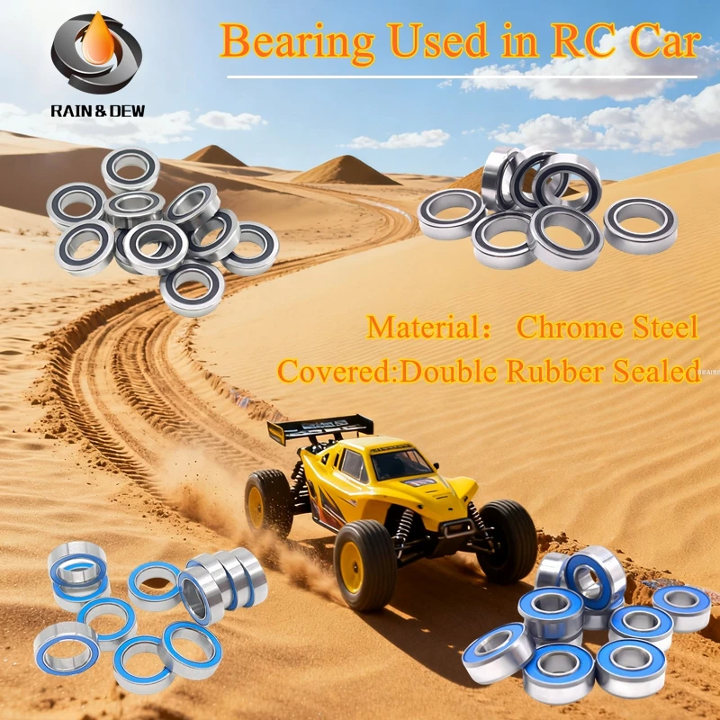 

10 шт. MR105RS синий подшипник ABEC-7 миниатюрные шарикоподшипники MR105-2RS синие герметичные MR105 2RS качество 5X10X4 мм