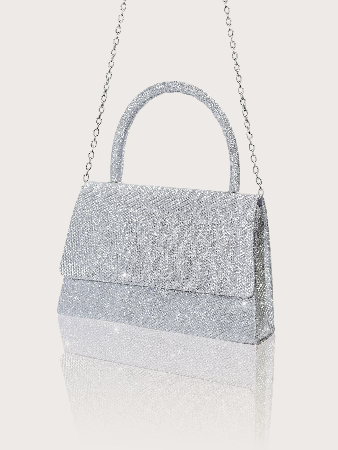 حقيبة عشاء نسائية أنيقة وخفيفة الوزن وبسيطة ولامعة، مزودة بقلائد وأساور وأقراط ساحرة ومجموعة حقائب يد نسائية رائعة للحفلات والعرائس وطلاب الجامعات وحفلات الزفاف، وهي مثالية للحفلات والولائم إنها أفضل هدية للجميع. #4