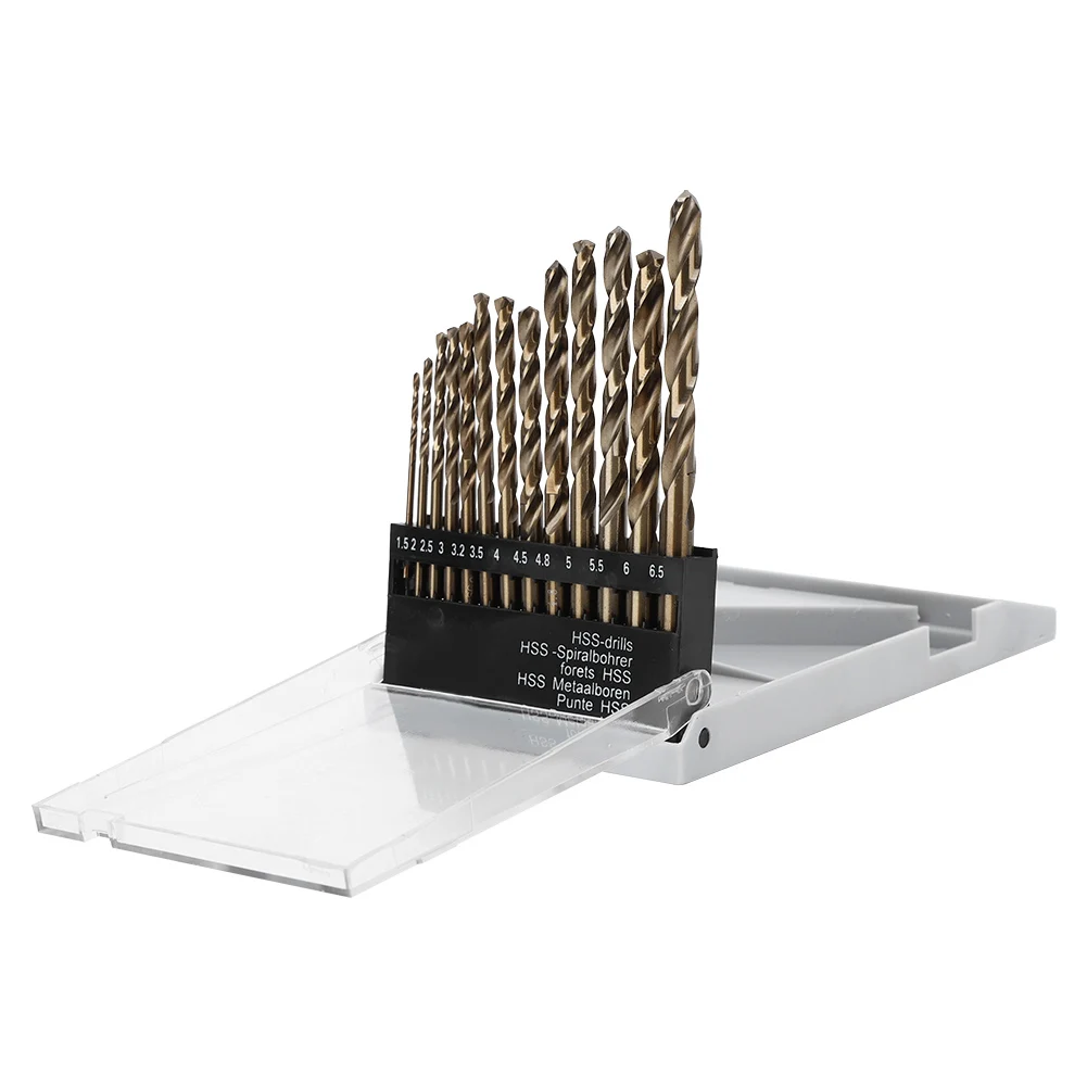 13 قطعة مثقاب ملتوي مصنوع من مادة فولاذية عالية الجودة وعالية السرعة ومتينة وعمر خدمة طويل وسهل النقل #5