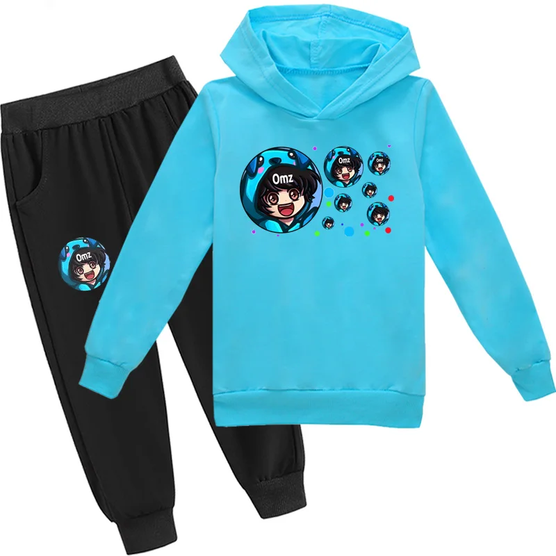 Omz Funny Meme Kids Clothes Boys Hoodies + Pants 2 Piece Set Oddler Girls Sportswear Kids Costume