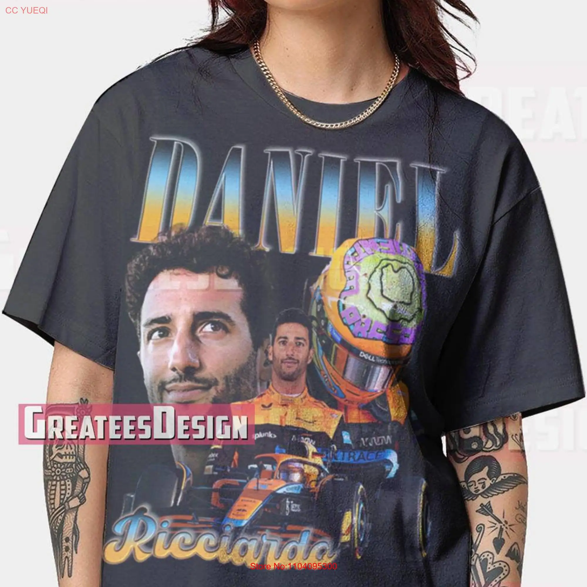 Limited Daniel Ricciardo T Shirt Oversize GEE101 long or short sleeves