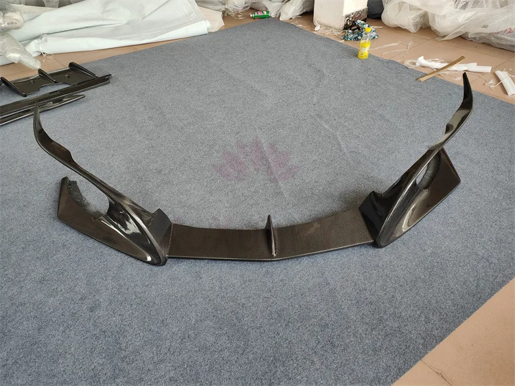 لسيارات BMW I8 ترقية Tc نمط ألياف الكربون المصد الأمامي حافة طقم الجسم الخلفي سبويلر التنانير الجانبية الناشر الخلفي #3