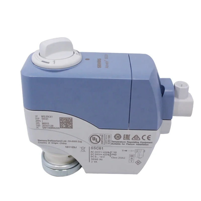 

Приводы SSC31 SSC161.05HF SSC61.5 SSC81 для резьбовых клапанов с ходом 5,5 мм Электродвигательные приводы HAVC 24 В переменного тока 230 В