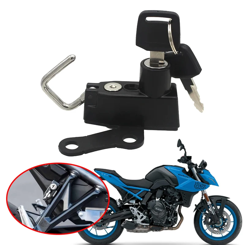

Motorcycle Accessories Helmet Lock Side Helmet Anti-theft Padlock Fit For Suzuki GSX-8S GSX-8R 2023 2024- GSX8R Metal Hook Lock