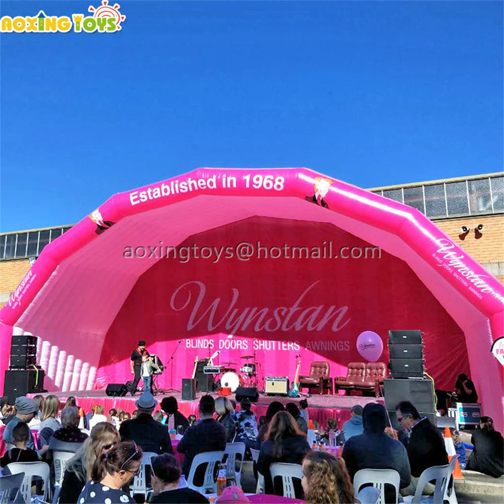 6M/8M/10M Length Inflatable Stage Tent Cover Outdoor Stage Canopy House For Vocal Concert Music Festival Party Events