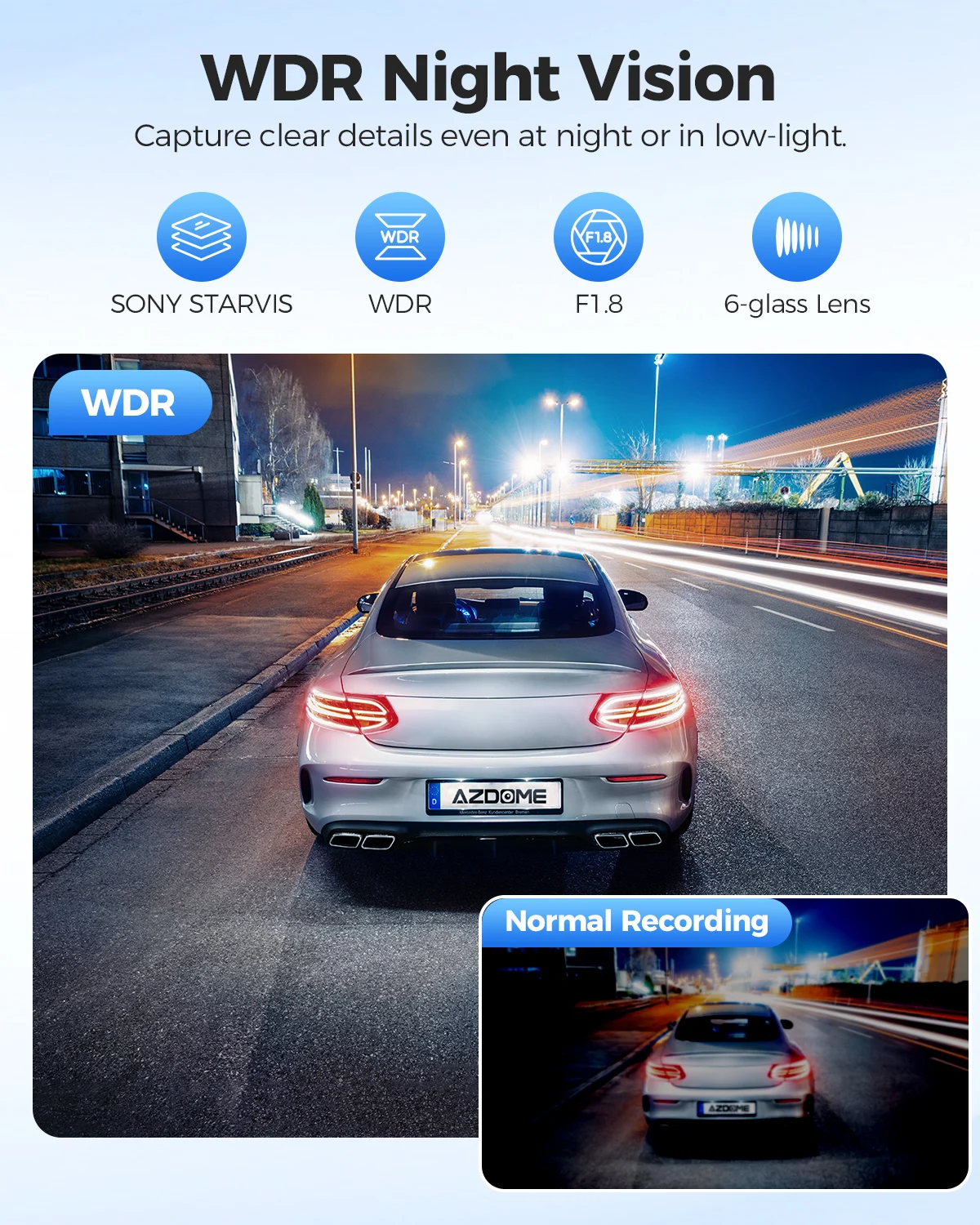 AZDOME GS63H Pro 4K Dual Dash Cam with GPS