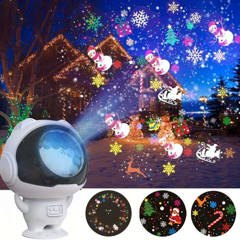 Christmas projector lights with 16 holiday patterns, USB powered for bedroom indoor lighting, party and game room atmosphere,