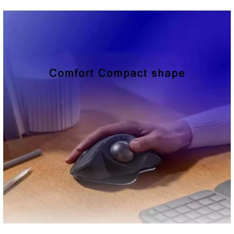 Original Logitech MX Ergo S Wireless Trackball Mouse, Wireless Ergonomic Mouse With Bluetooth and Encrypted Dongle