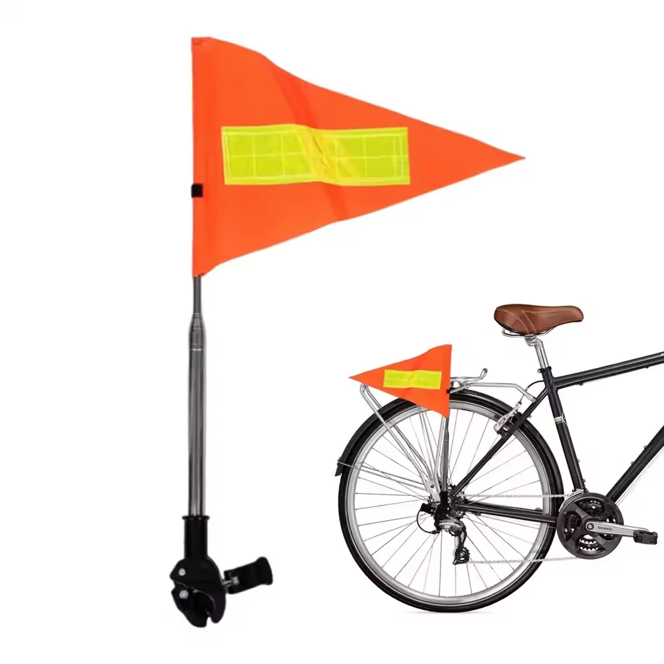 Bike Flag with Pole for Safety High Visibility Reflective Bicycle Flag Golf Cart Accessories for Kids Scooter Wheelchair Outdoor