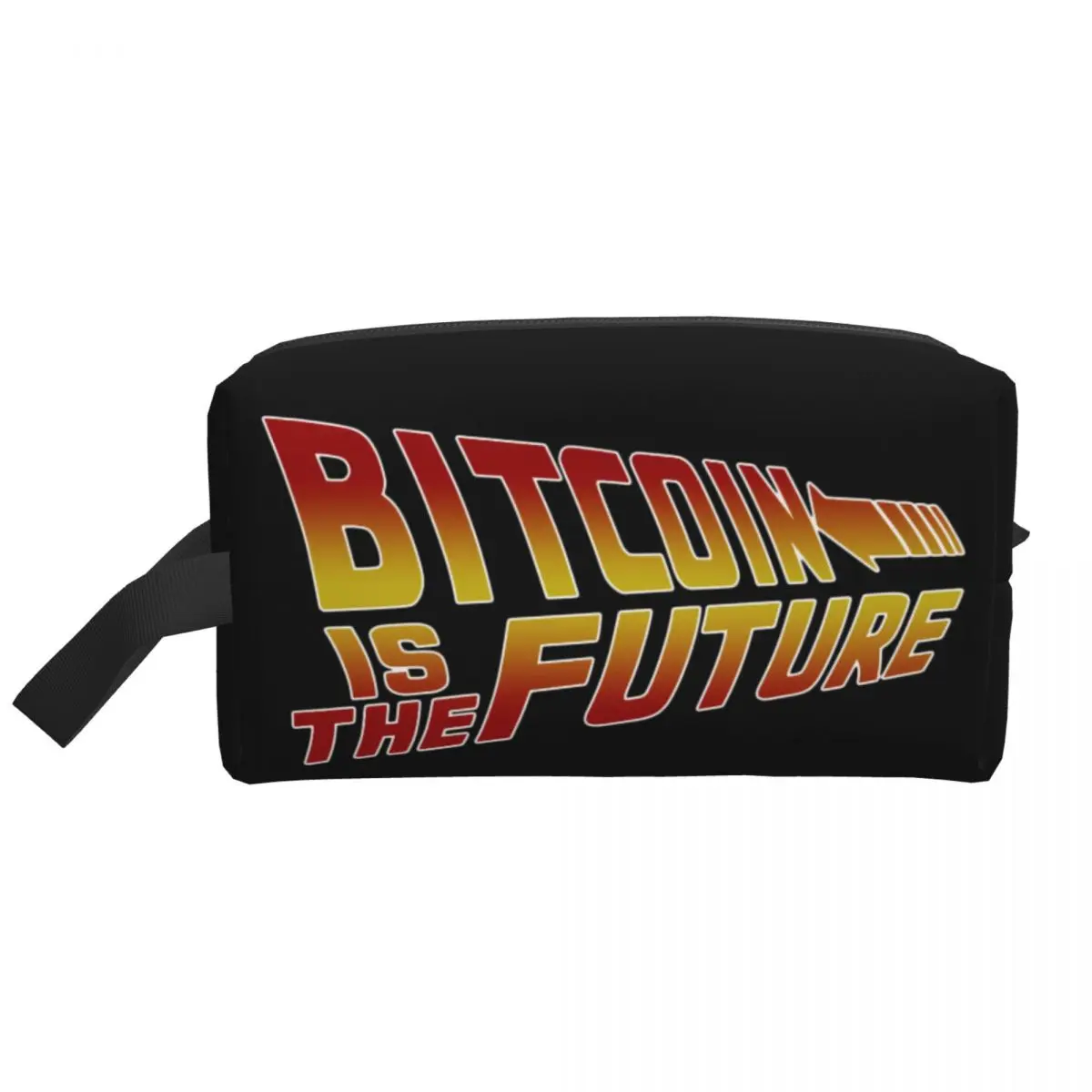 Bitcoin Is The Future Makeup Bag Women Travel Cosmetic Organizer Cute BTC Crypto Currency Blockchain Storage Toiletry Bags