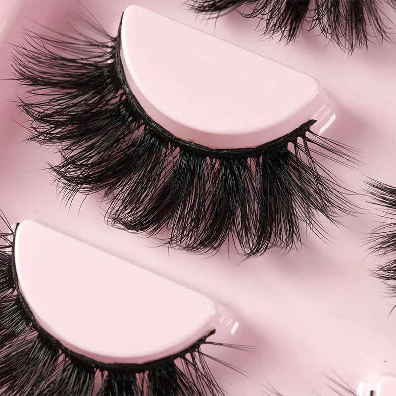 7 paia di ciglia finte Cat Eye 3D alato Fluffy Fox Cross Curling Lash Volume drammatico Extension ciglia spesse lunghe