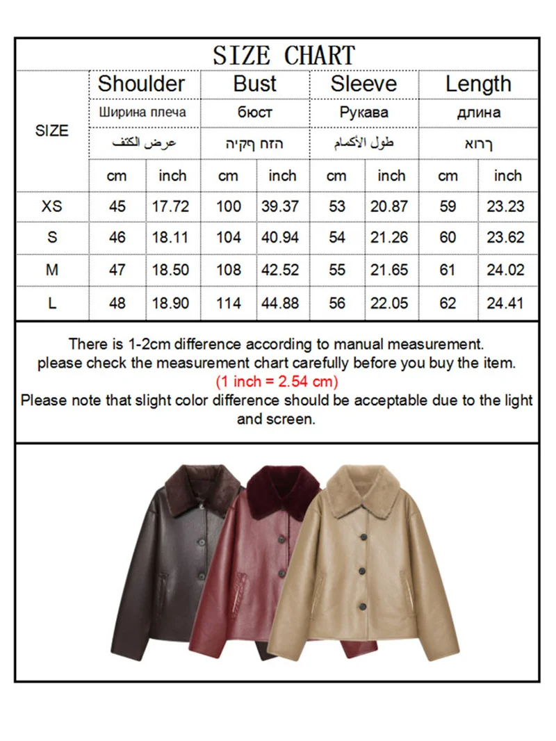 Guobioziy Women's Jacket 2026 Fall/Winter New Arrival High-Quality Double-Sided Faux Leather Reversible Shearling Short Coat