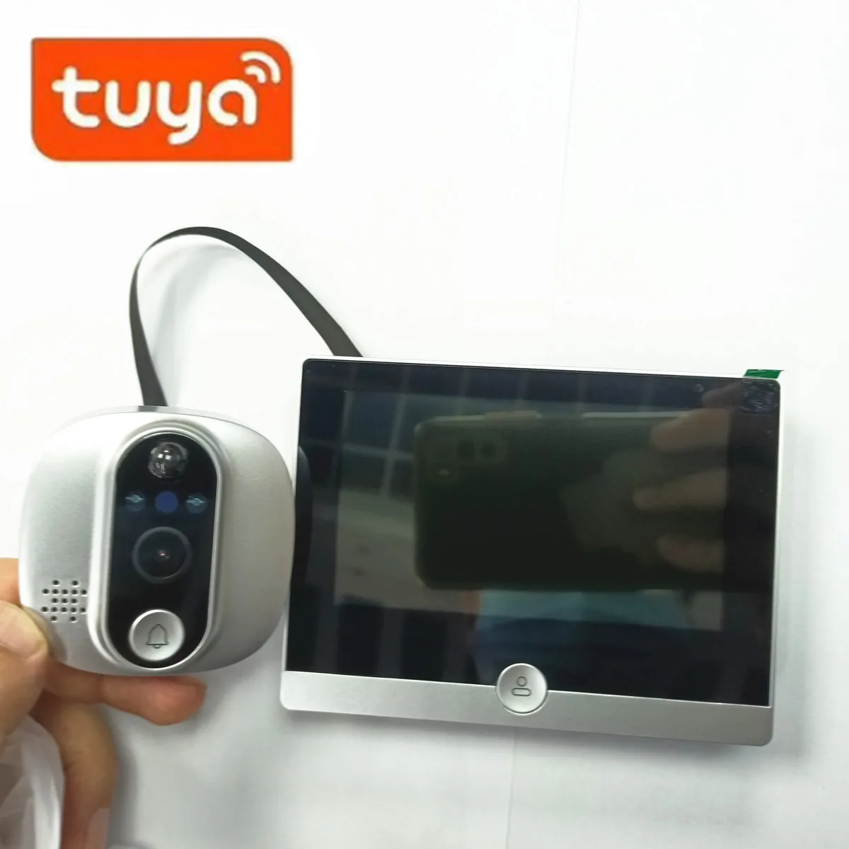 Tuya Andrea WiFi Doorbell, judas de porte visuels, vidéo, caméra de téléphone de porte, PIR, sécurité à domicile, interphone sans fil pour IOS, Android, 4.3