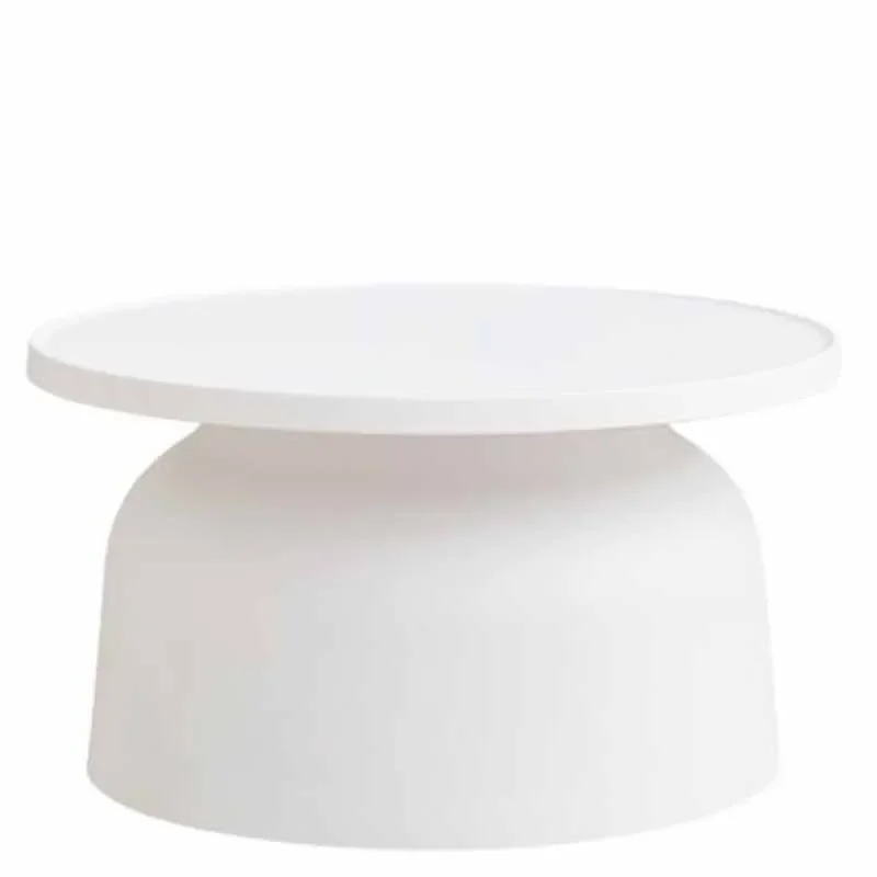 Table basse nordique en acrylique, design moderne, salon, simple, japonais, rond, blanc