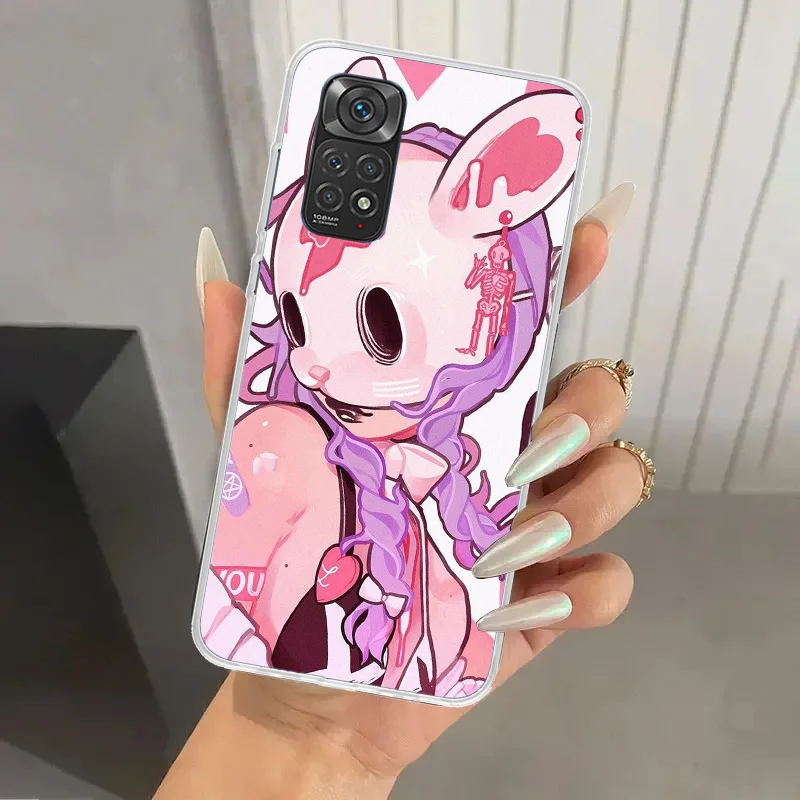 Cute Anime Girl INS Phone Case for Xiaomi Redmi Note 14 13 12S 12 11S 11 Pro Plus 11T 11E 10S 9 9S Soft Funda Print Shell Note 1