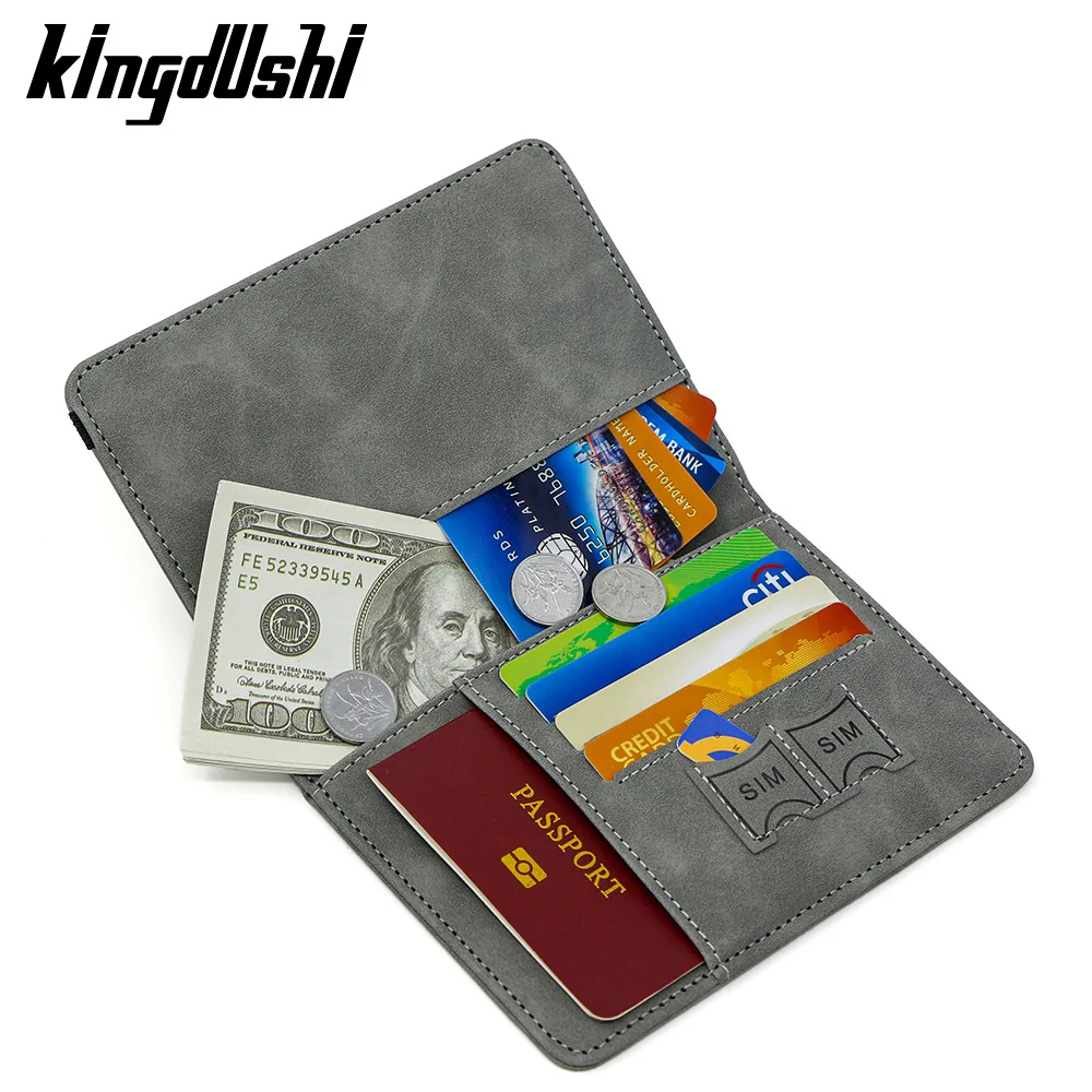 Новый RFID женский чехол для паспорта ID и SIM-карты, сумки высокого качества, кошельки унисекс, простые зажимы для кредитных карт, мужской кошелек для паспортов